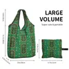 Storage Bags Funny Persian Carpet Style Shopping Tote Portable Grocery Shopper Shoulder Bag
