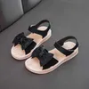 Sandalen meisjes zomer nieuwe prinsesschoenen plat bodem zachte zo strand kinderen H240504