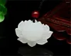 Colliers pendants 3 pcs mélangés naturels blancs afghan jade jade rose fleur de rose lotus collier chanceux charme à la main