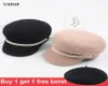 USPOP NEUE WINTERKAPPS Women Newsboy Caps Female Pearl Mink Hair Military Caps Vintage flach dicke warme Hüte 2010139570690