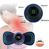 2024 Nek massagepleister met EMS Mini Neck Massager Elektronische pulsticker Schouderhals Massager Voetkussen Patchelectronische pulstimulator