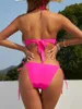 Swimwear Women 2024 Hollow Out Pink Monokini One Piece Swimsuit Sexy Femme Bathing Femed Trikini Black Summer Beachwear Bodys