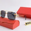 Rahmenlose Sonnenbrille Designer Sonnenbrille für Männer Frauen durchscheinende Luxus Brille Sommerpolarisierte Brille Adumbral Freizeitbrille UV400