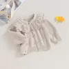 Prinzessin Baby Girls Strick -Strickjacke Pullover süße Puppenkragen Häkelknopf Schließe Kleidung Außenbekleidung Winter Kinder Tops Outfits 240423