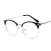 Sunglasses Frames 2024 Ceofy Women Glasses Frame Big Transparent Vintage Round Myopia Prescription Eyeglasses Fashion