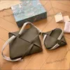 Designerka worek oryginalne skórzane torby wiadra na ramię puzl-cold-colode clutch crossbody geometria kwadratowa torebki o niskiej zawartości władzy
