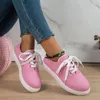 Scarpe casual Donne Sneakers Autunno Lace Up Flats Donne Le donne vulcanizzano Snealer da esterno da donna traspirante con scarpe sportive comode