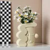 Vasen kreative Wohnzimmer Desktop Ornamente Planter Moderne Home Dekoration Kunst Abstraktes Gesicht Keramik Innenblumentöpfe Geschenk