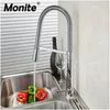 Kitchen Faucets Solid Brass Faucet Deck Mounted Mixer Tap Pull Down Single Handle Basin Sink Chrome Swivel Taps