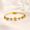 Elegantes Strass koreanische Armbänder Goldfarbe Blume Charm Armband für Frauen Modeschmuck Accessoires Party Geschenke