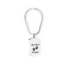 Tillbehör PAW Print Pendant Rostfritt stål Kremationsmycken Urn Ashes Key Chain Women Square Urns For Ashes Keychains 6593488