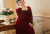 Donne039S Velvet da sonno Donnetto Women039s Set Night Dress Grourt Style Sling Nightdress Wear We Wine Red Long Abito 4442927