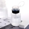 Opslagflessen 200 ml duwende lege pompdispenser voor nagellakverwijderaar alcohol heldere fles