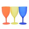Tasses 6 pcs / réglage en plastique Verre en verre gobelet cocktail tasses colorées de pique-nique givré coloré