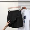 Women Plus Size Y2K Black ink Short High Waist Fashion 2024 Summer Shorts Pant Female Korean Clothing 240429