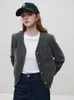 FSLE Office Lady French Style Aragrance Jacket Женская осенняя зимняя шерстяная твидовая куртка для женщин серые повседневные пальто 240424