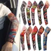 Maniche a braccio di maniche Nuova copertura per tatuaggi fioriti senza cucitura per la protezione solare ciclistica Q240430