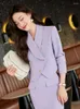 Arbeitskleider 2024 Spring Profession Set Women Crop Top und hohe Taillenstiftröcke Korean Slim Chic Office Lady 2 Stück Rockanzüge