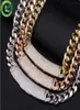 Luxury Designer Jewelry Mens Cuban Link Chain Hip Hop Iced Out Diamond Necklace Men Gold Silver Bling Rapper Accessories Fashion C6064577