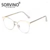 Sonnenbrille Sorvino Modetrend Schmetterling Eyglasse Rahmen Rahmen Antiblau -Licht Brille Frauen Katze Augenmetall Flachspiegel Myopie