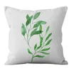 Couvre-oreiller de jet d'oreiller Ensemble imprimé de feuilles de plante élégante pour chaise Decor Decor Covers non dans