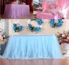 Table Cloth Skirts For Wedding Decoration 100 Polyester 1pc Skirt Cover Birthday Festive Party Decor K7112230542