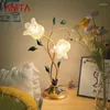 Lampade da tavolo Anita Lampada contemporanea Pastorale francese LED Creative Flower soggiorno camera da letto e studia la scrivania della decorazione per la casa