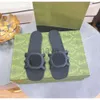 Sandalias de marca de diseñador Interlockización de mujer Dobres zapatillas Sandale Fashion Fashion Fashion Hollow Out Diseño con caja original 35-42