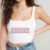 Tanques femininos pervertem letras roupas garotas sexy tops femininos fofos Camis fofos sem mangas de nylon damas de boa qualidade