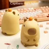 Bordslampor söta tecknad silikon led capybara nattljus USB laddningsbar dimning sömnlampan för barns rumsdekor födelsedagspresent