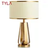 Tischlampen Tyla Modernes Krankenbett Luxus Design Goldenes Schreibtisch Lichter Home E27 Dekorativ für Foyer Wohnzimmer Büro Schlafzimmer