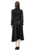 412 xxl 2024 Milan Runway Dress Frühlings Sommer Langarm Ständer Kragenkleider Damenkleid Mode hohe Qualität als