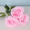 Dekorativa blommor Artificial Rose Flower Single Branch Silk Fake For Mors Day Gift Wedding Party Bridal Bouquet Home Decorations