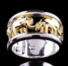 YWOSPX 2021 Boheemse mannelijke goud- en zilveren kleurolifantenringen voor mannen trouwringverbintenis Anillos Bijoux7544039