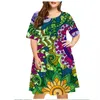 6xl plus size vestes abstrato vestido de impressão pintada de verão padrão vintage de manga curta Aline Party Casual Party 240422