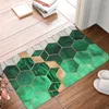 Tappetini da bagno verde geometrico tappeto casa casa in Pvc ingresso cucina cucina soggiorno bagno bagno non slittamento