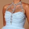 Bloc Bijoux de chaîne de poitrine en couches pour femmes en strass de luxe Collares ACCESSOIRES DU BODE Festival Bijoux Belly 240423