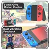 REMPLACEMENT Contrôleur de joycons sans fil pour Switchliteoled avec la détection de mouvement de la vibrationyro de mouvement comprend la poignée de confort 240418