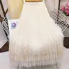 Jupes longues jupe coréenne mode harajuku kawaii y2k midi maxi tulle d'été automne sttreetwear hauteur taille vintage noir