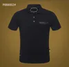 PP Fashion Men's Designer Slim Fit Футболка Summer Rhine Rhine с коротким рубашкой круглая рубашка футболка с печать
