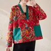 Vestes pour femmes style chinois nord-est dahua vêtements 2024 printemps littéraire artistique rétro ethnique veste à manches longues à manches longues courte K026