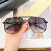 Lunettes de soleil pour hommes Femmes Square Designer Double Bridges Hollow Classical Retro Outdoor Pilot Golden Pink Eyeware UV