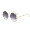 Lunettes de soleil 2021 Luxury Pearl Women Fashion Metal Frame Round Brand Designer Mirror Sun Glasses UV4006133065