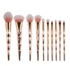 10pcset make -up borstel set professioneel blush poeder wenkbrauw oogschaduw lip neus roségouden blending make -up borstel cosmetisch gereedschap4358136