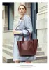 Sac Women épaule 2024 Litchi Grain Pu Le cuir à main en cuir de grande capacité