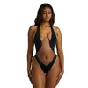 Swimwear féminin Sexy Voir Trough One Piece Massuit de maillot de bain Coup Twered Lady Solid Scminom Beachwear 2024 Vêtements féminins de vacances d'été