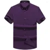 Chemises décontractées pour hommes Summer Men de grande taille 8xl 10xl 12xl chemise courte à manches courtes de haute qualité Bureau des affaires formelles.