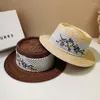 Geniş Memul Şapkalar Yaz Moda Çiçek Şeridi Güzel Doğal Saman Şapkası İçbükey Top Beach Tatil Vintage Boho Sombrero Mujer Playa
