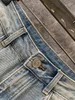 Designer Jeans 2024 Ny Spring Summer Fashion Paneled Straight Pants märke samma stil byxor lyxiga kvinnors jeans 0504-1