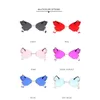 Óculos de sol Shape Butterfly Mulheres UV400 Creative Pingente Metal Tons sem aro Tons de viagem ao ar livre Oculos decorativos